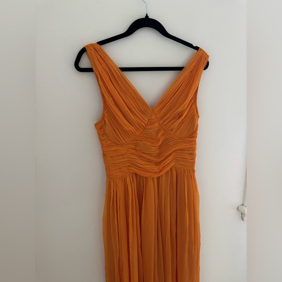 Lipsy Orange Empire Line Maxi Event Dress NWT - Picture 9 of 16
